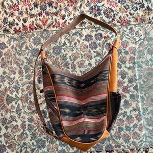 Colorful Striped Hobo Bag